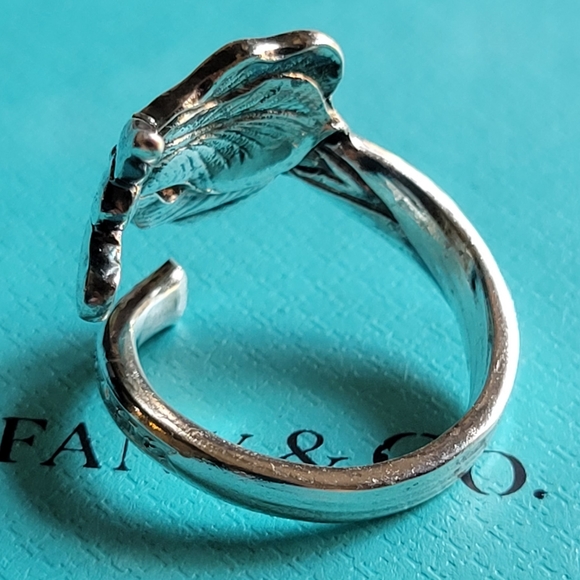 1885 Tiffany &Company IRIS Spoon Ring in Sterling Silver #84 - Picture 3 of 11